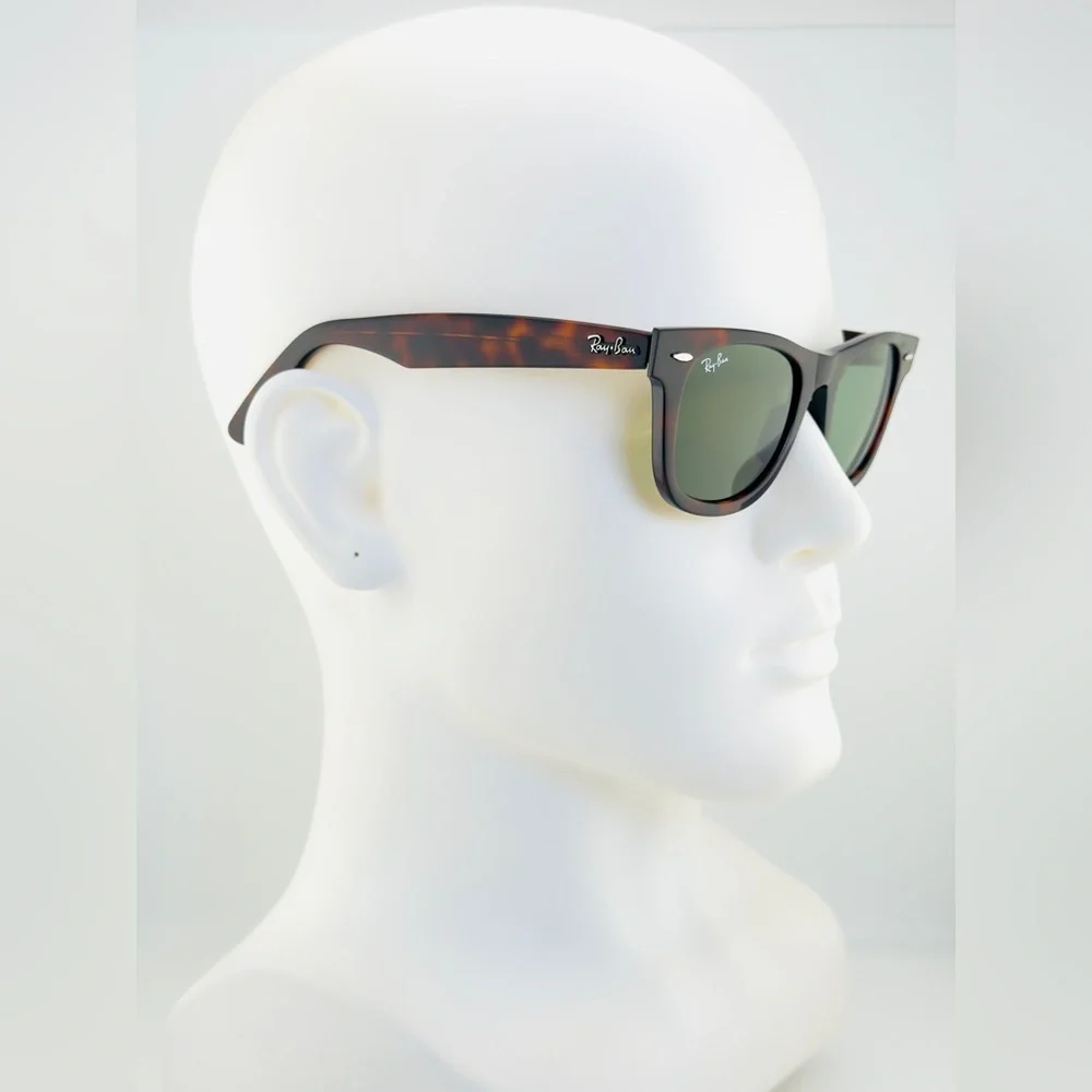Ray-Ban Sunglasses RB2140 Original Wayfarer Tortoise Frame Green Lenses 50mm
